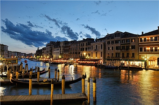 意大利,威尼斯岛屿,圣乔治奥,马焦雷湖,夜晚,威尼斯,威尼托,意大利