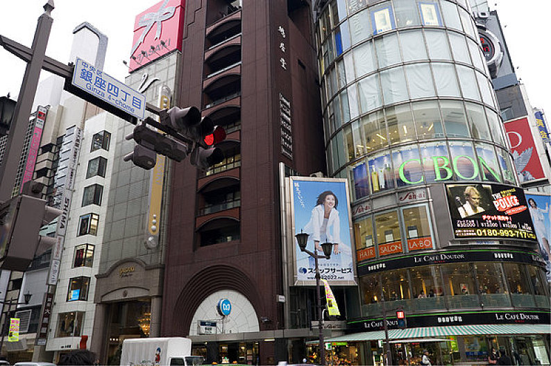 日本_东京_中心_银座_街景_广告_高清图片_全景视觉