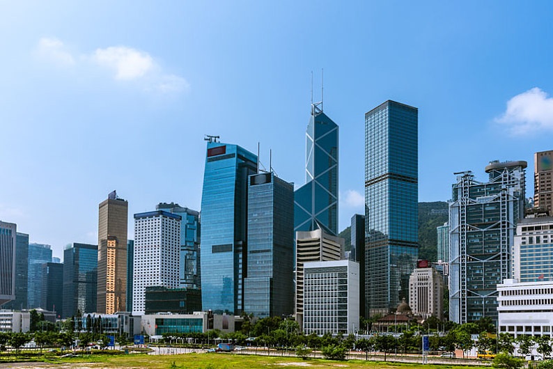 中国香港中环cbd建筑群_高清图片_全景视觉