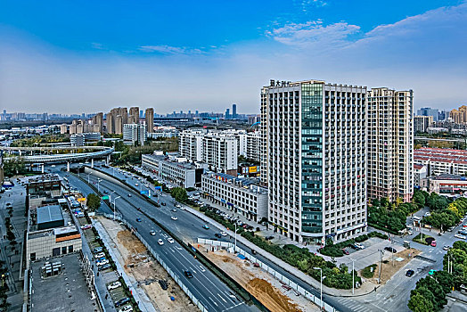 安徽省合肥市都市高楼建筑景观