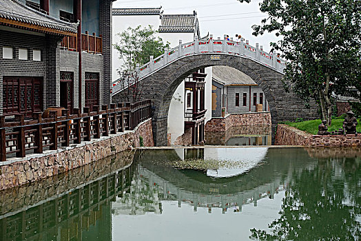 河北石家庄鹿泉西部长青,德明古镇景观