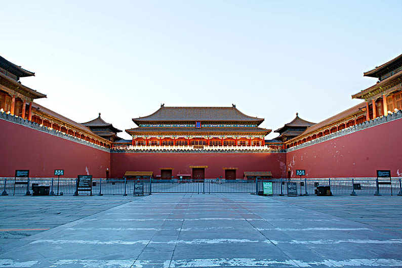北京地标建筑著名景点故宫午门夜景_高清图片_全景视觉
