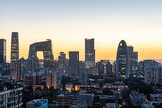 北京国贸夜景图片