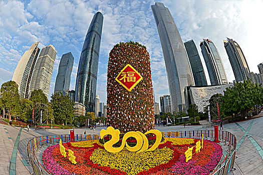 广州花都广场灯光秀