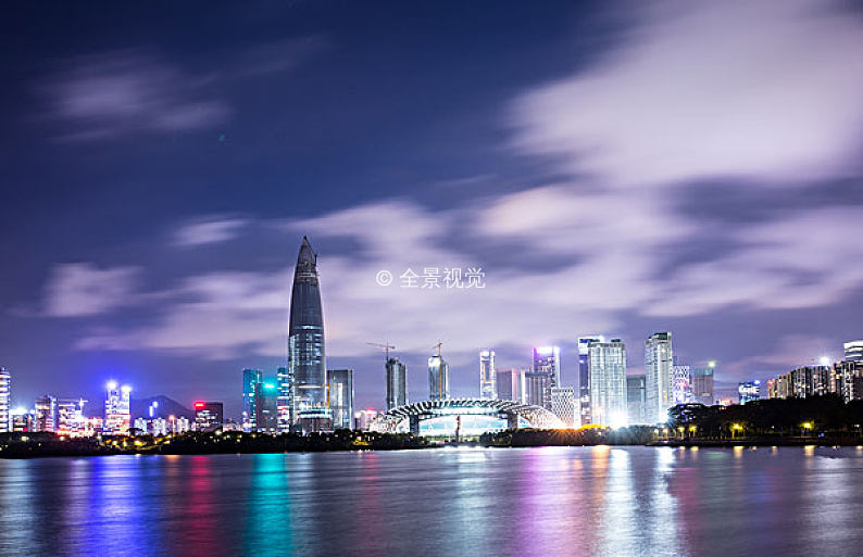 深圳市南山区后海片区夜景_高清图片_全景视觉