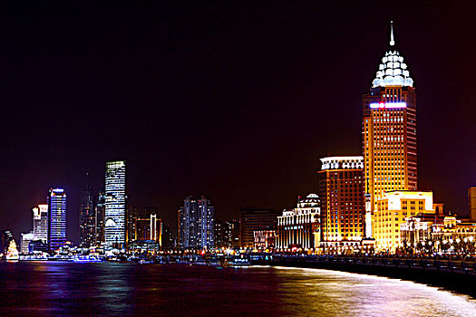 上海浦西外滩,建筑群,夜景