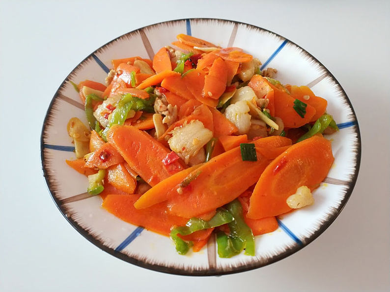 家常菜胡萝卜炒肉图片_家常菜胡萝卜炒肉图片素材_家常菜胡萝卜炒肉