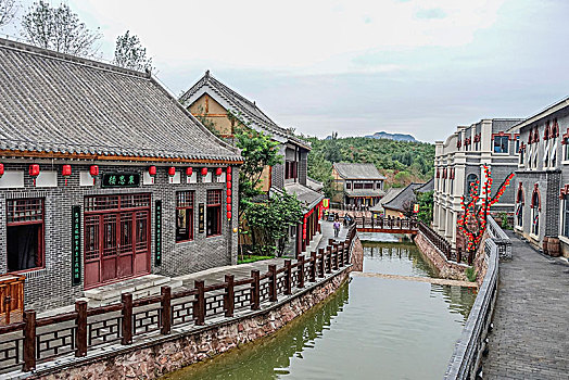 河北石家庄鹿泉西部长青,德明古镇景观