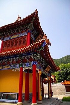 佛教,中国,老,中国寺庙,郊区,城市,大连
