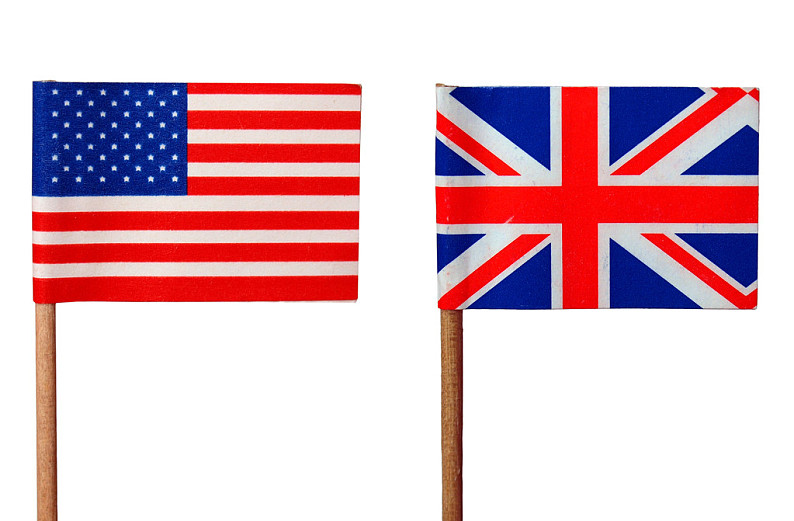 英国_美国国旗_旗帜_美国_隔绝_上方_白色_高清图片_全景视觉