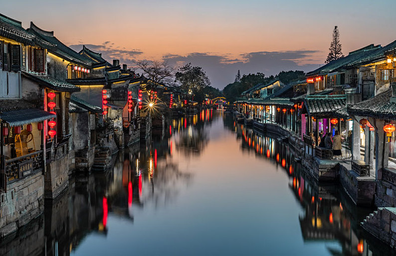 西塘夜景图片_西塘夜景高清图片_全景视觉