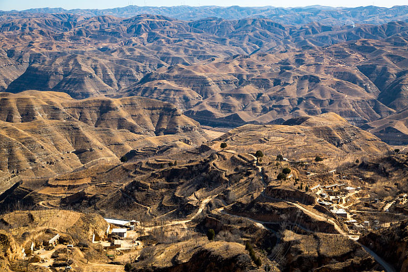 黄土高原地貌图片_黄土高原地貌高清图片_全景视觉