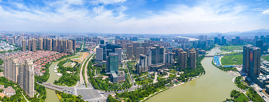 鄞州,高新区,宁波高新区,航拍,大楼,建筑,俯瞰,城市,天空,俯视,全景