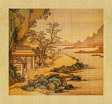 冷枚,清朝新中式现代水墨山水画新中式现代水墨山水画古画,杂技游戏图