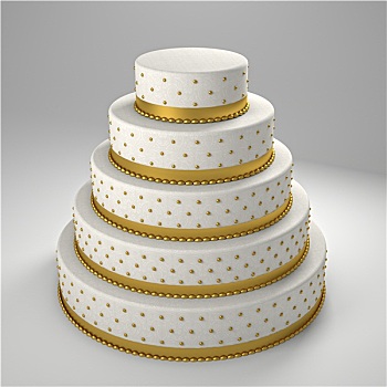 金色,婚礼蛋糕