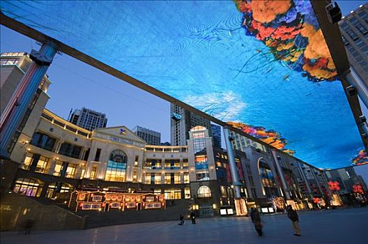中国,北京,电视屏幕,地点,购物中心