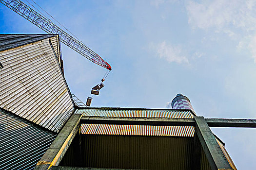 起重机,建设工地,施工人员,建房,起吊,建筑物,大楼,高层建筑,塔吊,高空作业