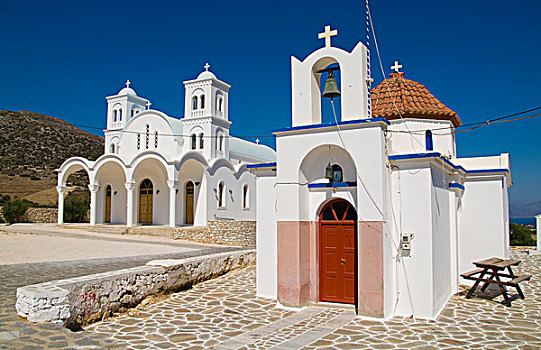 白色,教堂,岛屿,帕罗斯岛,希腊,小镇