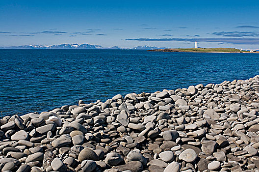 鹅卵石,海岸,冰岛