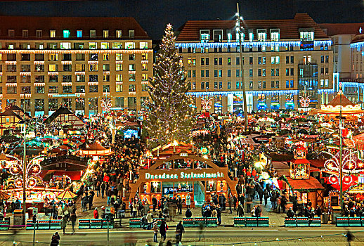 圣诞节,光亮,圣诞市场,德累斯顿,德国,欧洲
