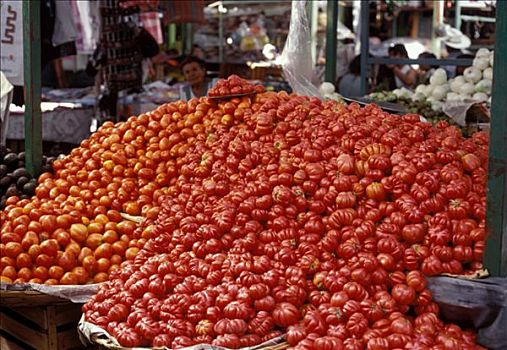 西红柿,市场货摊,墨西哥