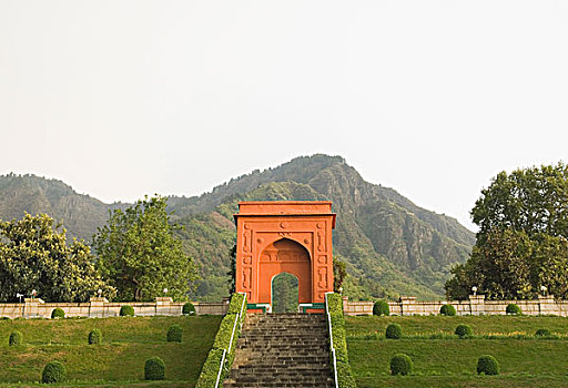 大门,花园,斯利那加,查谟-克什米尔邦,印度