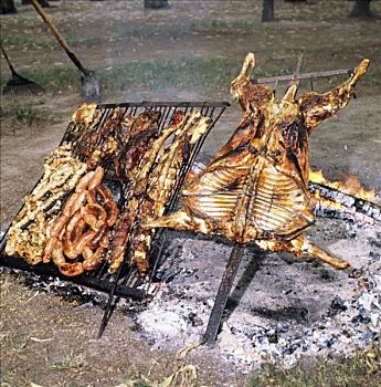 羊羔肉,牛肉,猪肉,阿根廷