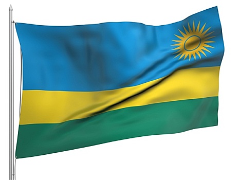 飞,旗帜,卢旺达,国家