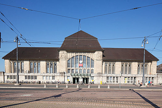 新艺术,火车站,达姆施塔特,德国,欧洲