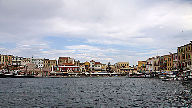 威尼斯,港口,哈尼亚,克里特岛,希腊,欧洲