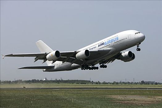 空中客车,a380,起飞,2008年,机场,柏林,德国,欧洲