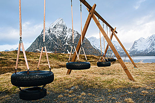 空,轮胎,瑞恩,罗弗敦群岛,挪威