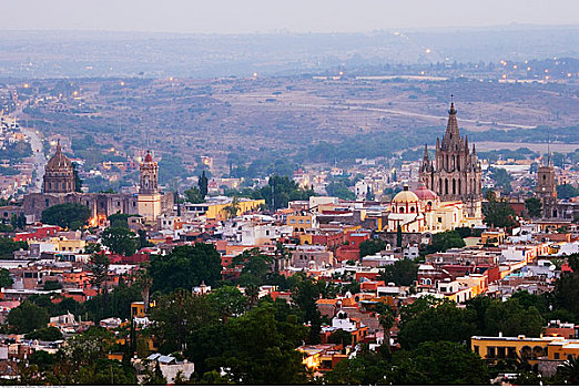 俯视,圣米格尔,瓜纳华托,墨西哥