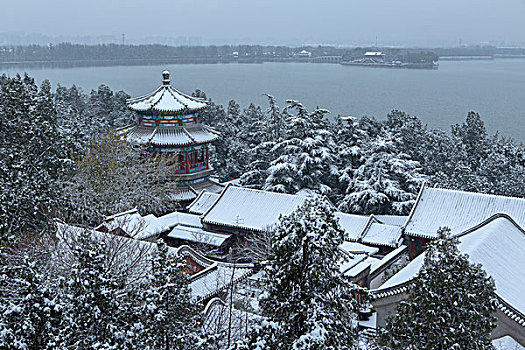 颐和园雪景