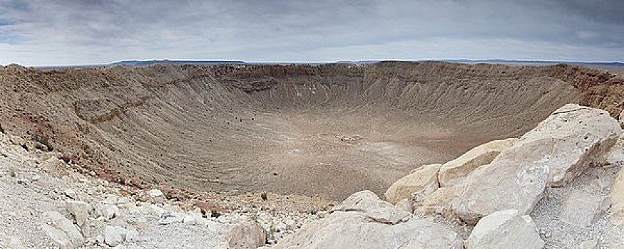 巴林杰陨石坑,亚利桑那,美国,俯视图