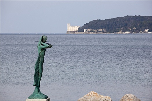 的里雅斯特,雕塑,海洋
