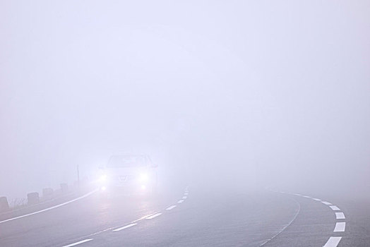 交通,密集,雾