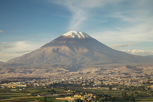 城市,阿雷基帕,秘鲁,火山