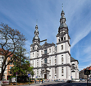 高校,教堂,维尔茨堡,巴伐利亚,德国,欧洲