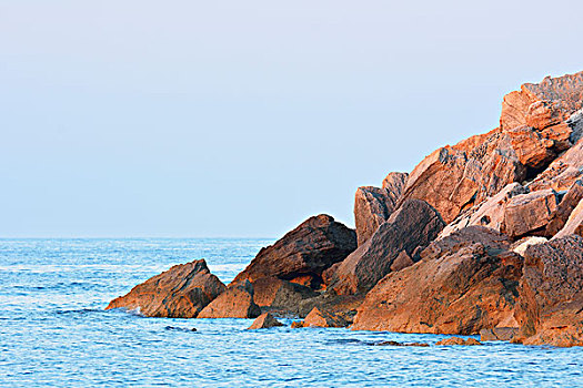 岩石,海岸线,地中海,法国