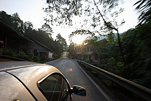 汽车,路上,行驶,速度,动感,素材