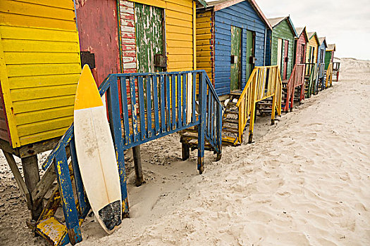 冲浪板,小屋,海滩,沙滩