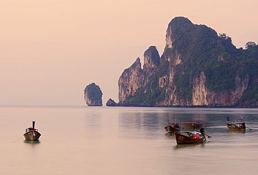 传统,船,湾,泰国