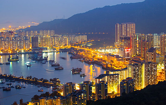 香港,蒙河,泰国,天际线,南海