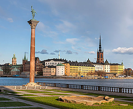 风景,上方,老城,斯德哥尔摩,瑞典