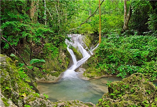 自然,风景,瀑布,泰国