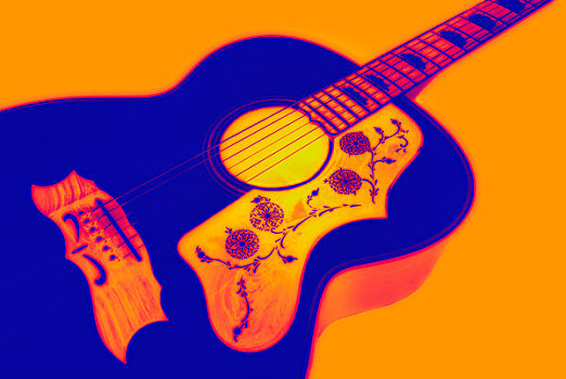 艺术,热,红外线,20世纪70年代,木吉他