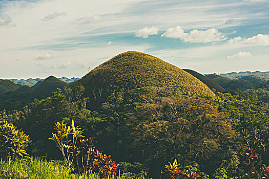 风景,著名,怪异,巧克力,山,保和省,菲律宾
