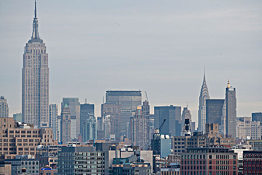 曼哈顿,摩天大楼,纽约,美国