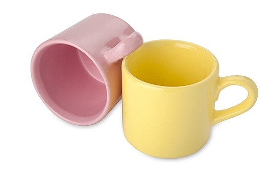 粉色,黄色,杯子